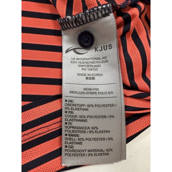 Kjus Mens Size 54 XL Shirt Luis Stripe Polo Comfort Fit Golf Dallas Country Club - Picture 12 of 14